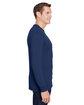 Hanes Adult Workwear Long-Sleeve Pocket T-Shirt navy ModelSide
