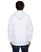 Beimar Drop Ship Unisex Nylon Full Zip Hooded Jacket white ModelBack