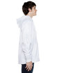 Beimar Drop Ship Unisex Nylon Full Zip Hooded Jacket WHITE ModelSide