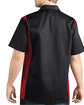Dickies Men's Two-Tone Short-Sleeve Work Shirt black/ eng red ModelBack