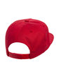 Yupoong Adult Unstructured Snapback Cap red ModelBack
